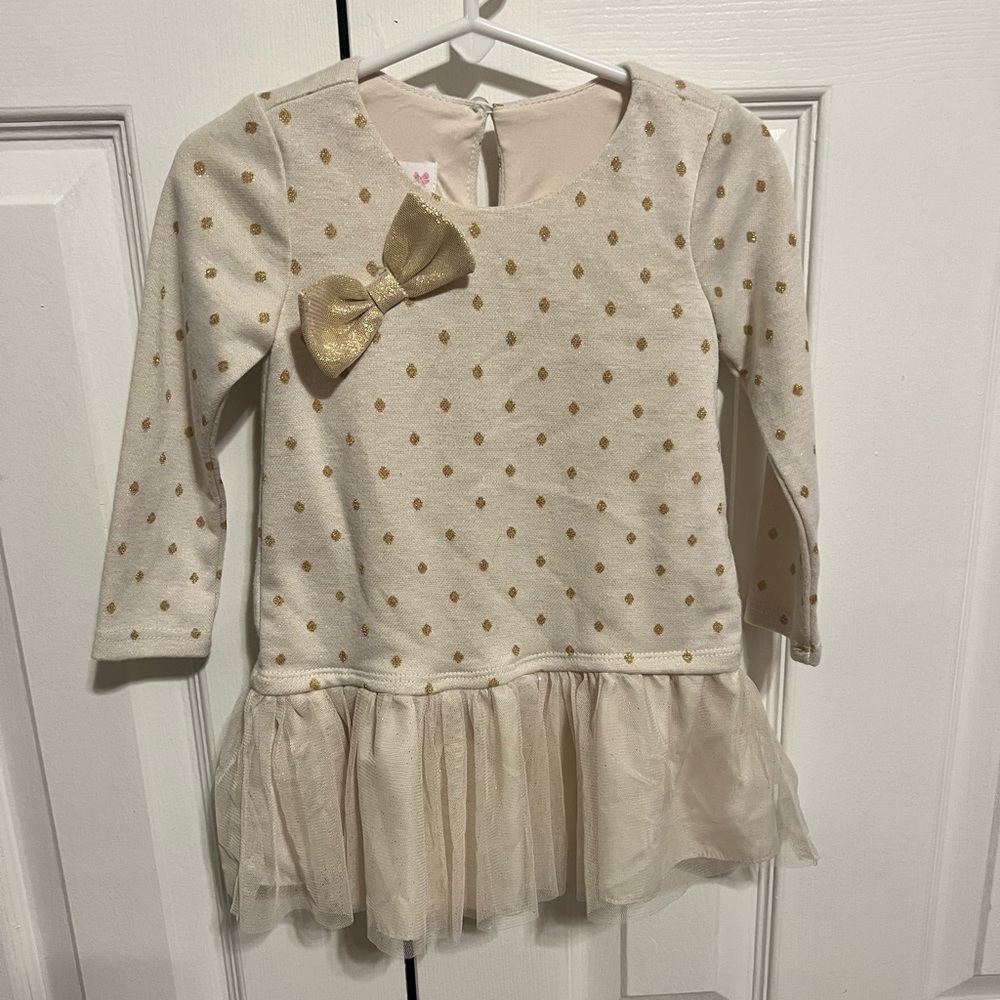 Gold bow dress
